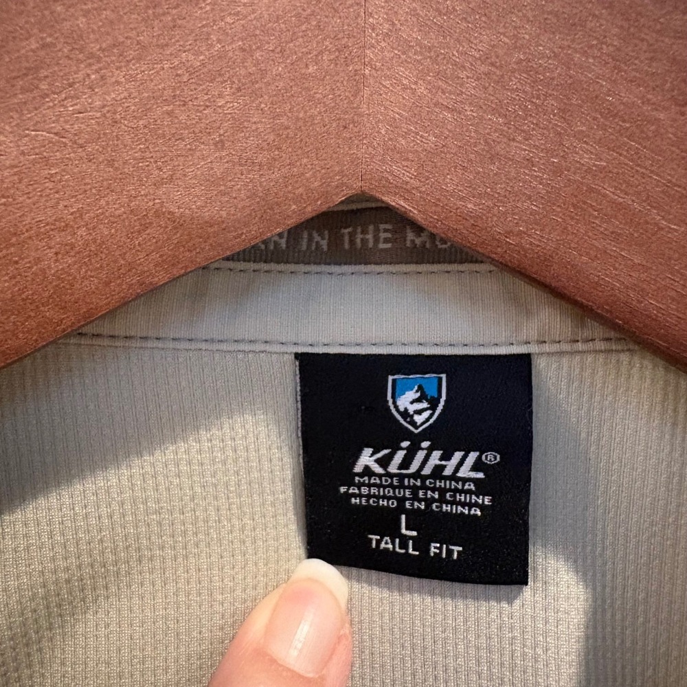 Kuhl Airspeed Men Large Tall Tan Vent Shirt Outdoor Hiking Fishing UPF - Picture 3 of 16
